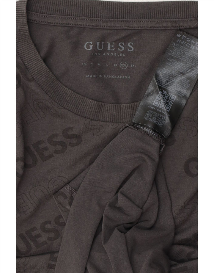 Tricou grafic Guess pentru bărbați Top 2XL bumbac gri