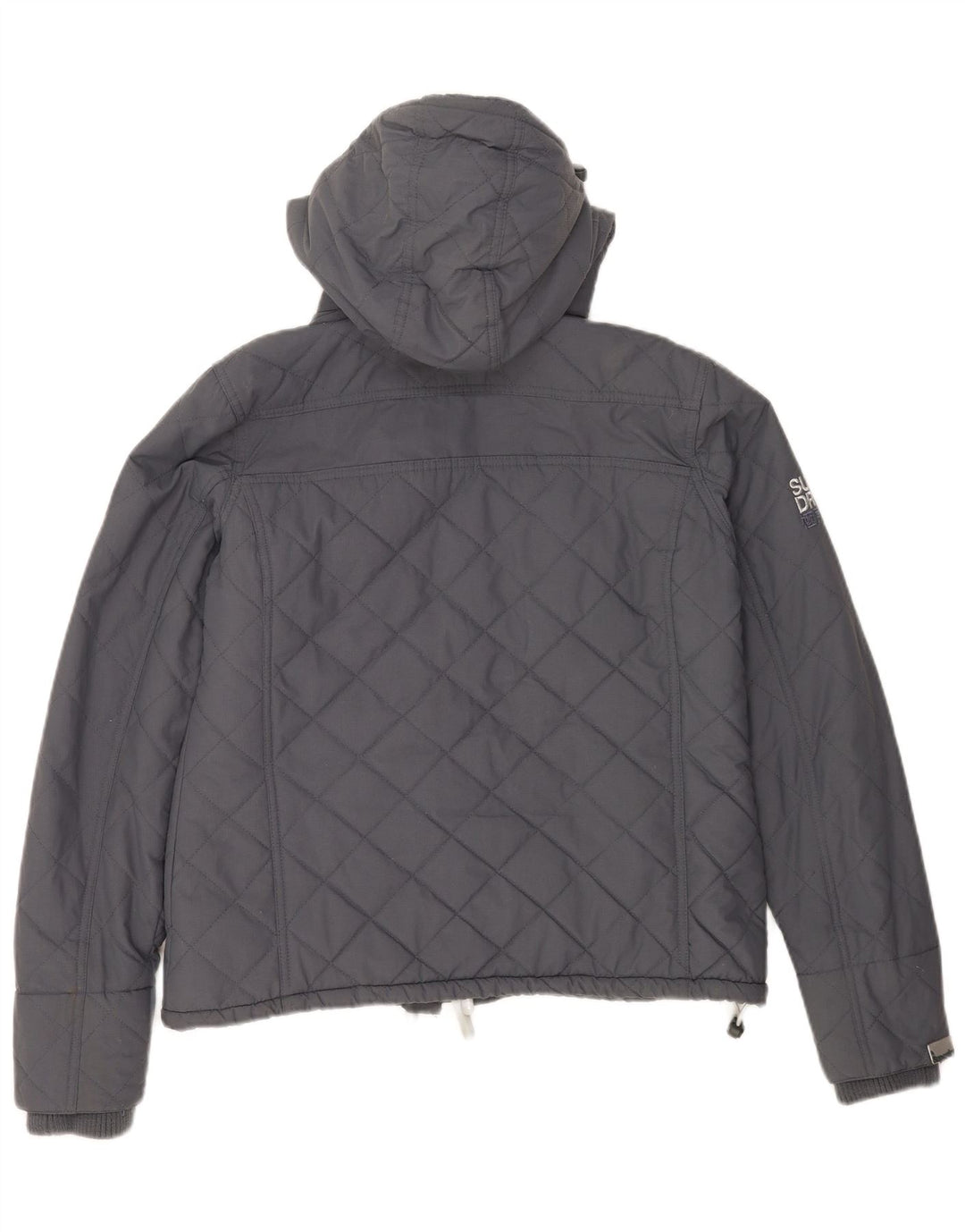 Jachetă Windbreaker cu glugă Superdry pentru femei UK 40, mare, gri