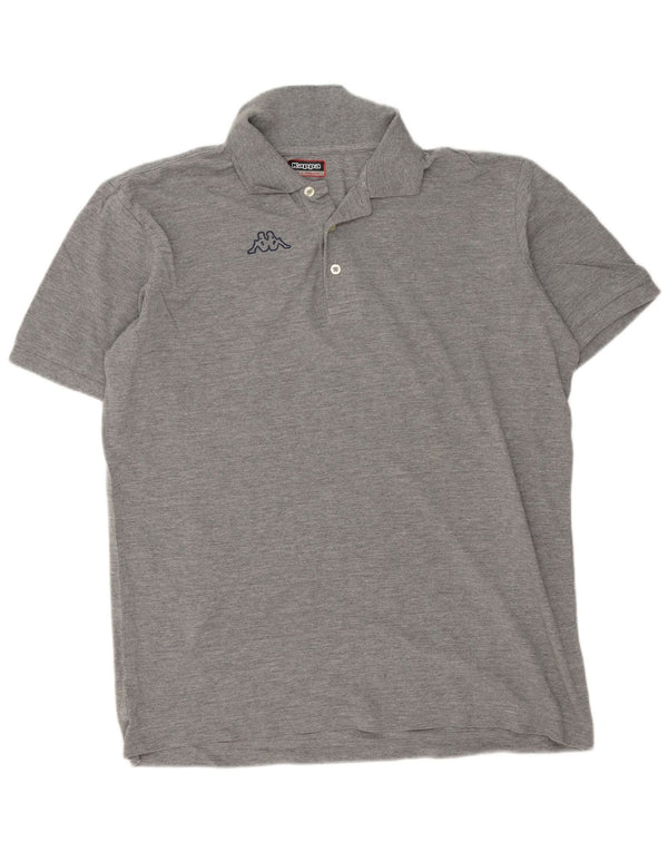 Cămașă polo cu grafică pentru bărbați Kappa 2XL, bumbac cu pete gri