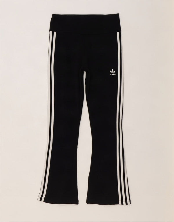 Pantaloni de trening Adidas Flare pentru femei UK 12/14 Bumbac mediu negru
