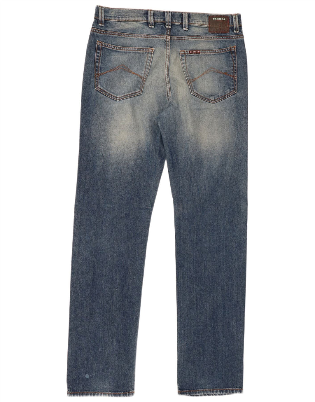 CARRERA Blugi Drepți 700 Acid Wash pentru bărbați W36 L34 Bumbac albastru