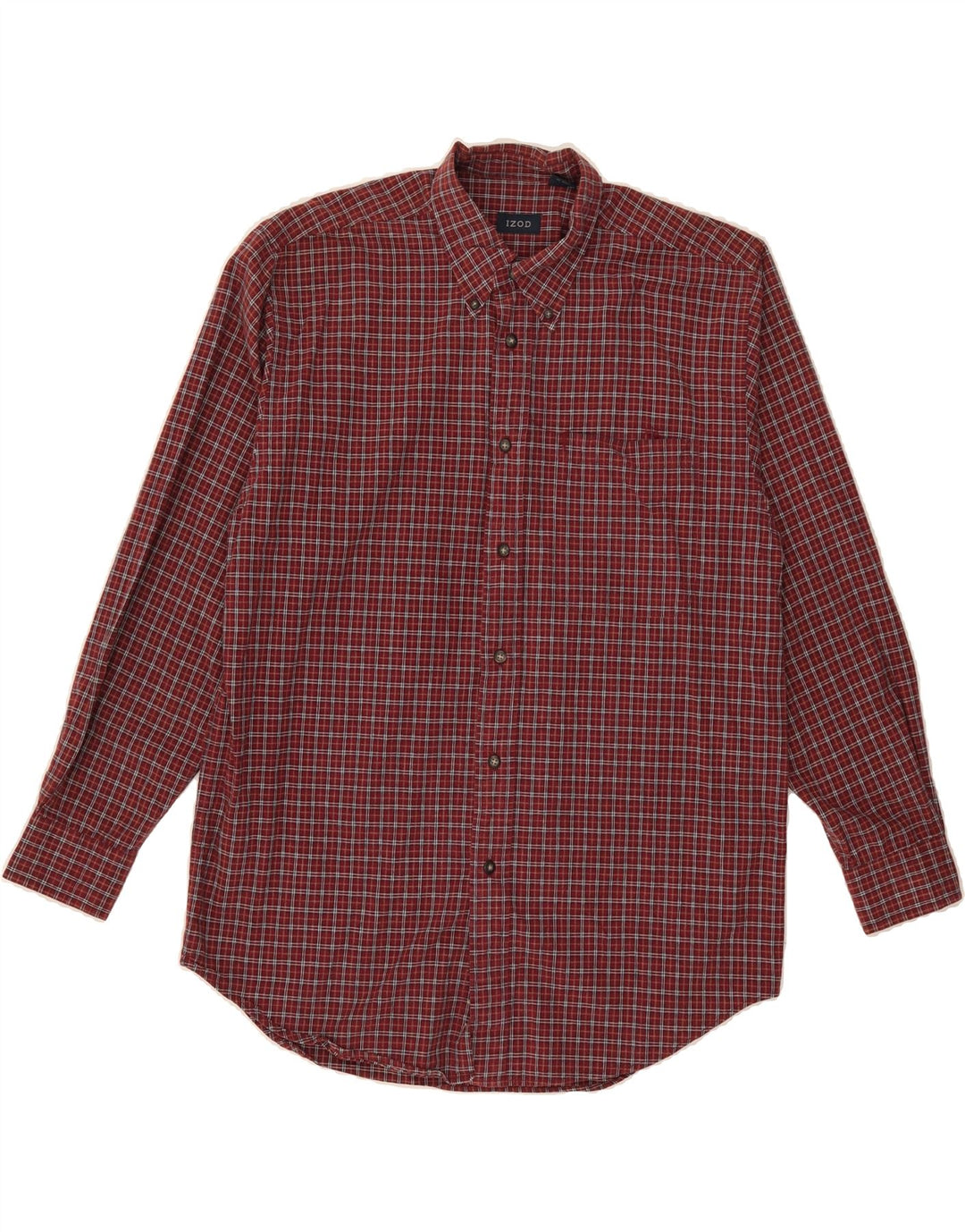 NAUTICA Mens Flannel Shirt Medium Maroon Check Cotton Vintage Nautica and Second-Hand Nautica from Messina Hembry 