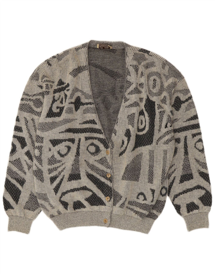 Pulover cardigan supradimensionat pentru femei Bizzarro IT 44 Medium Gri Geometric