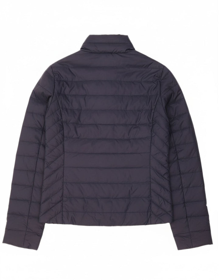 JACK WILLS Womens Padded Jacket UK 8 Small Navy Blue Polyester