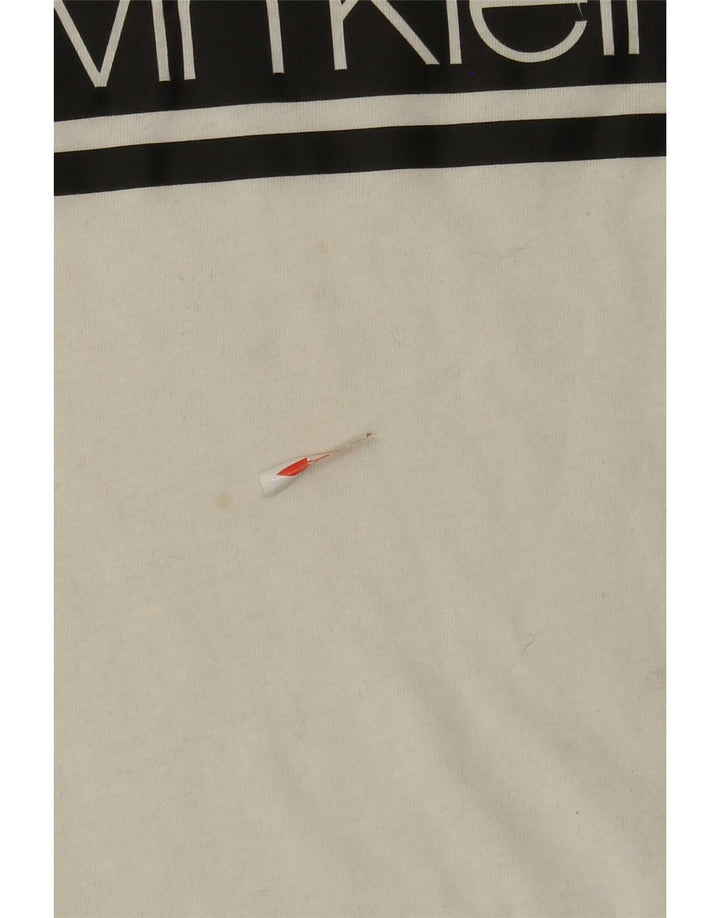 Tricou grafic Calvin Klein pentru bărbați Top mediu alb colorblock