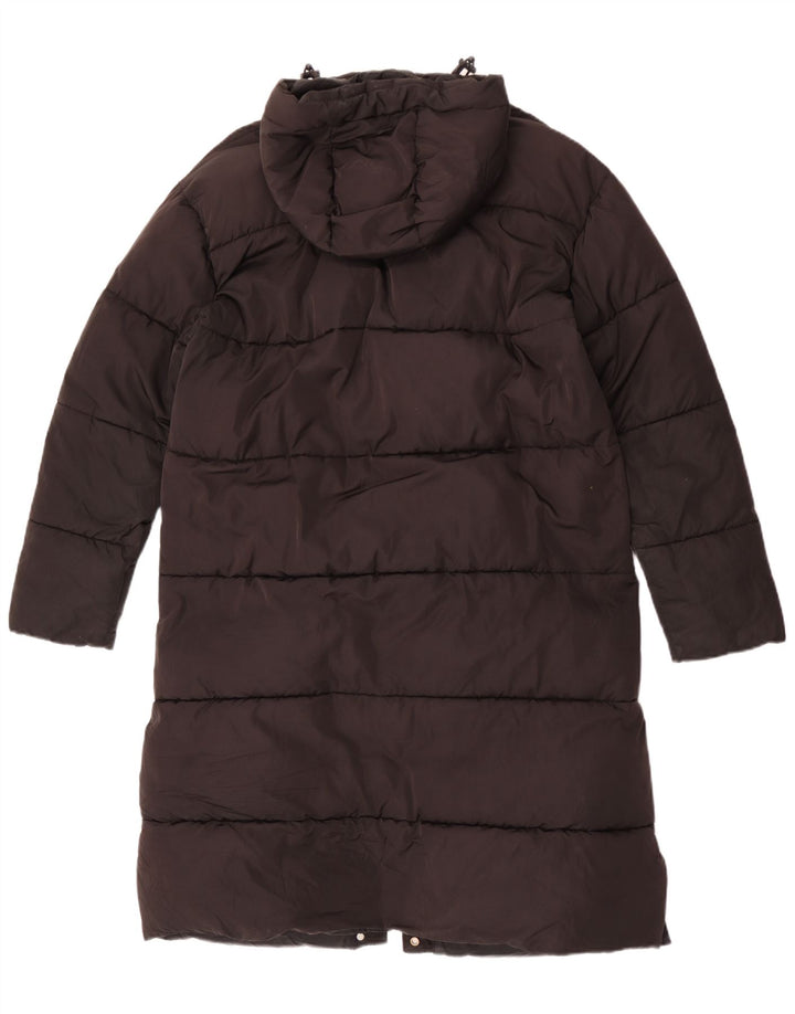 Palton supradimensionat cu glugă Superdry pentru femei UK 10 Poliester negru mic