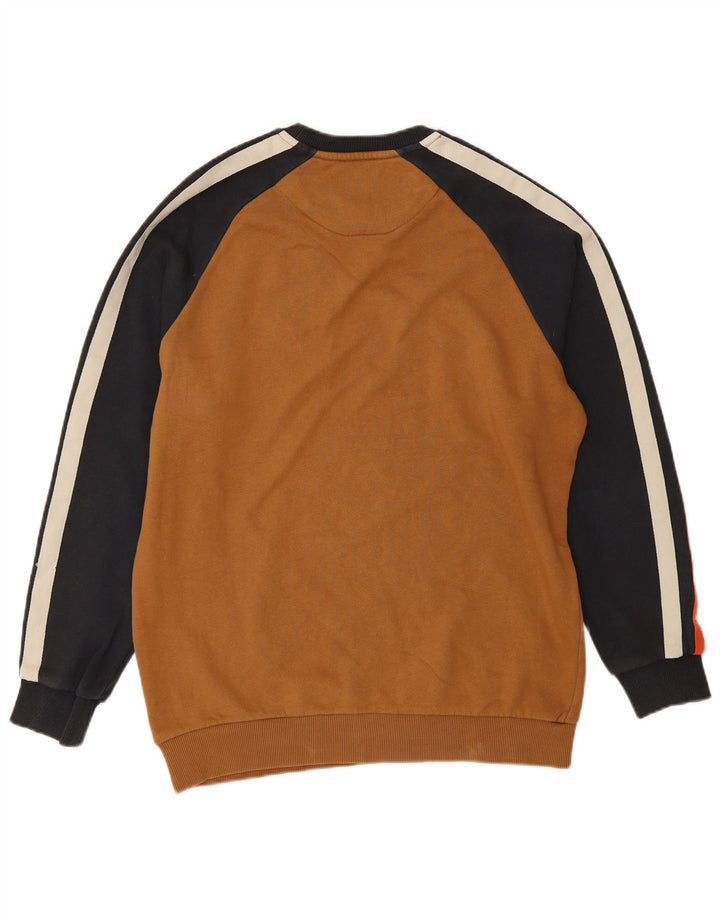 Pulover pentru bărbați Lyle & Scott Pulover maro mediu din bumbac color bloc