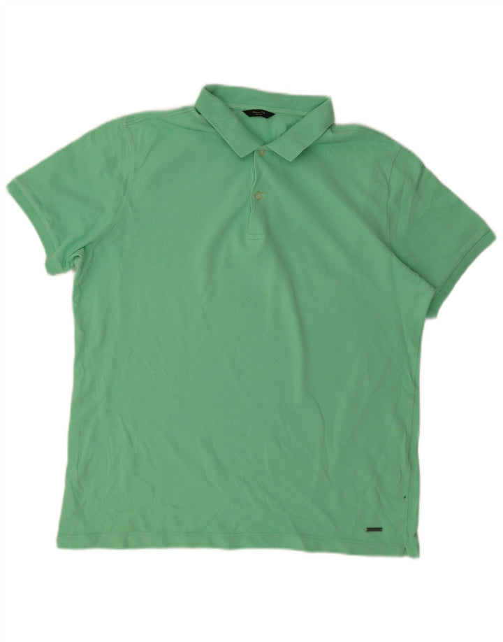 Tricou polo pentru bărbați MASSIMO DUTTI, bumbac verde mare