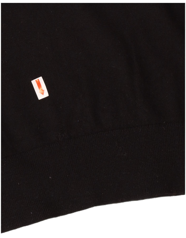 Pulover pentru bărbați Armani Exchange cu gât rulat din lână virgină mică, neagră