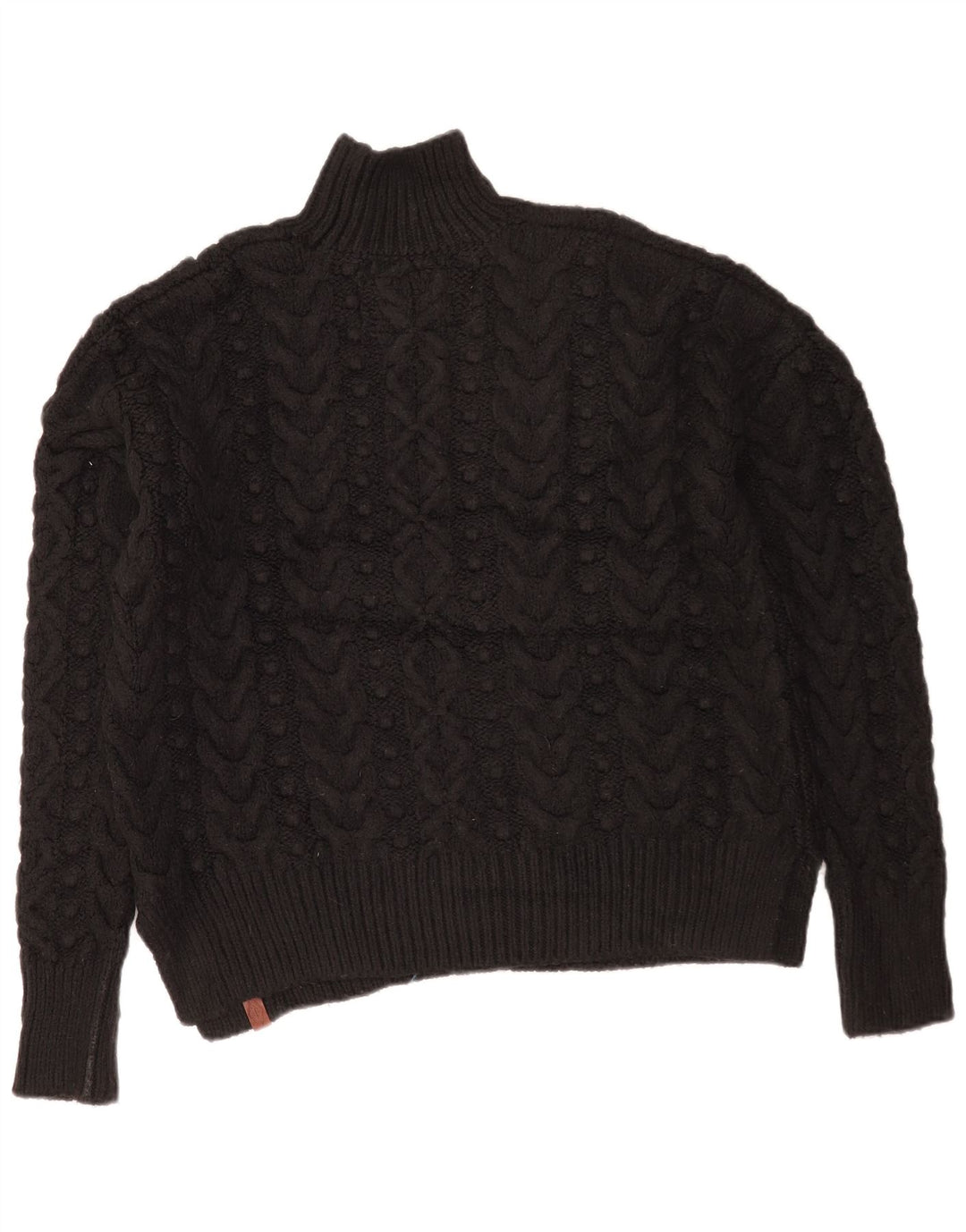 Pulover supradimensionat cu gât țestoasă Superdry pentru femei UK 10 Small Black