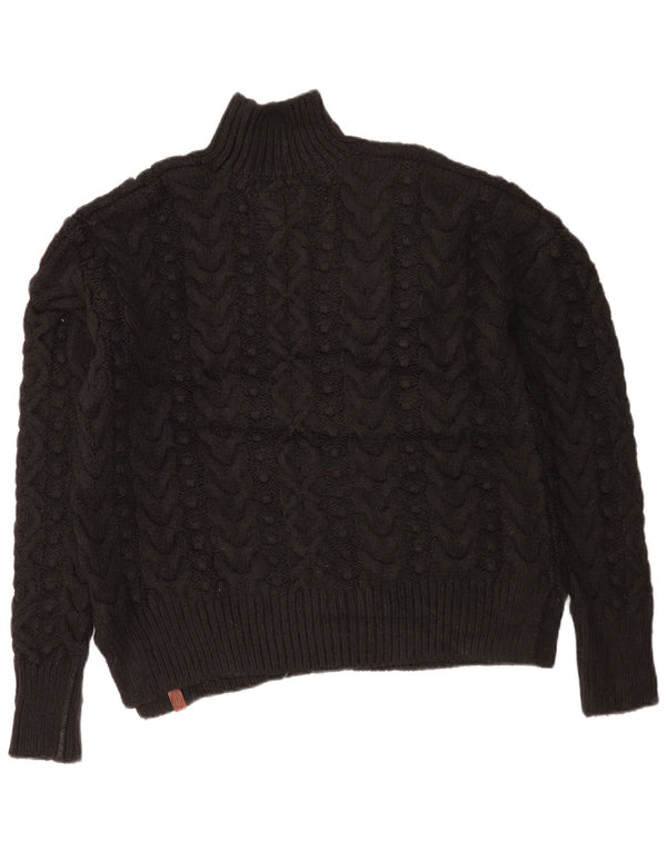 Pulover supradimensionat cu gât țestoasă Superdry pentru femei UK 10 Small Black