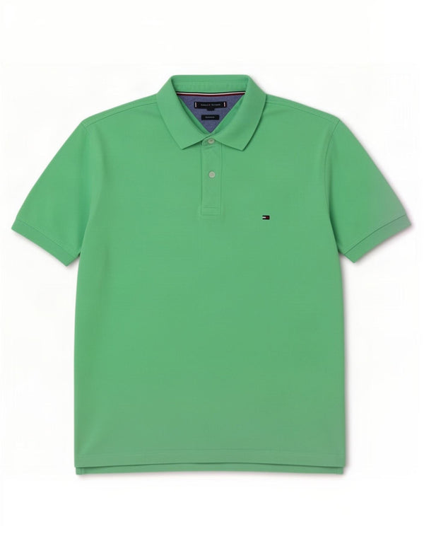 Cămașă polo Tommy Hilfiger pentru bărbați, XL, bumbac verde