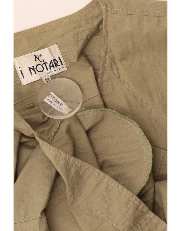 Jachetă vintage pentru femei Batwing cu 2 nasturi, bumbac verde mediu UK 14