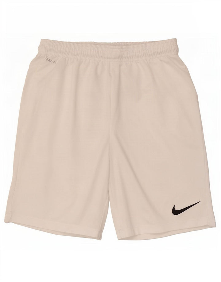 Pantaloni scurți sport Nike Dri Fit pentru bărbați, poliester alb mediu