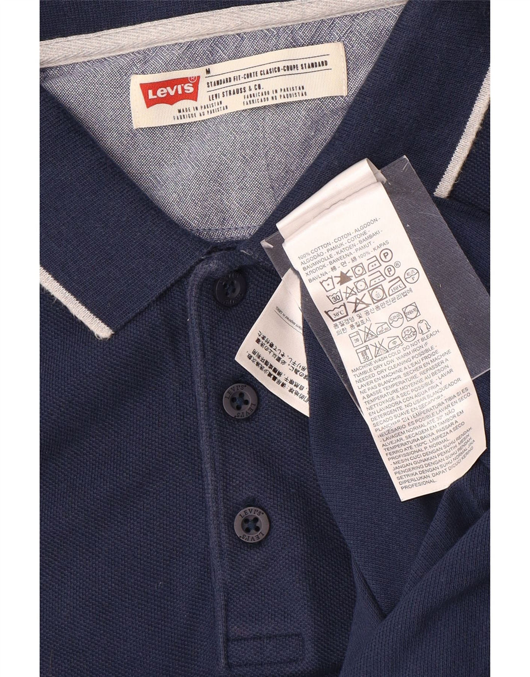 Cămașă polo LEVI'S Coupe Standard Standard pentru bărbați, bumbac mediu bleumarin