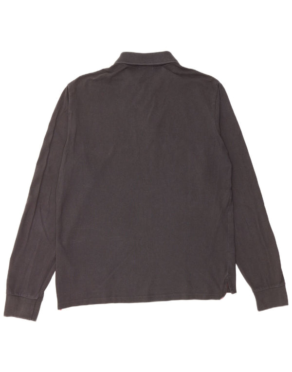 Tricou polo cu mânecă lungă pentru bărbați Conte of Florence, bumbac negru mare