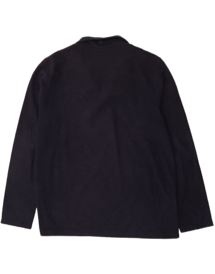 Jumper pentru bărbați Mountain Warehouse, cu fermoar și gât, din lână, XL, poliester bleumarin