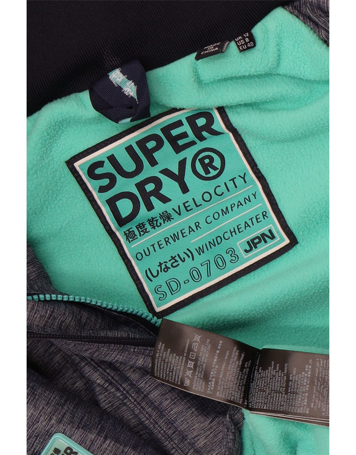 Jachetă Windbreaker Superdry pentru femei UK 12 Medium Bleumarin