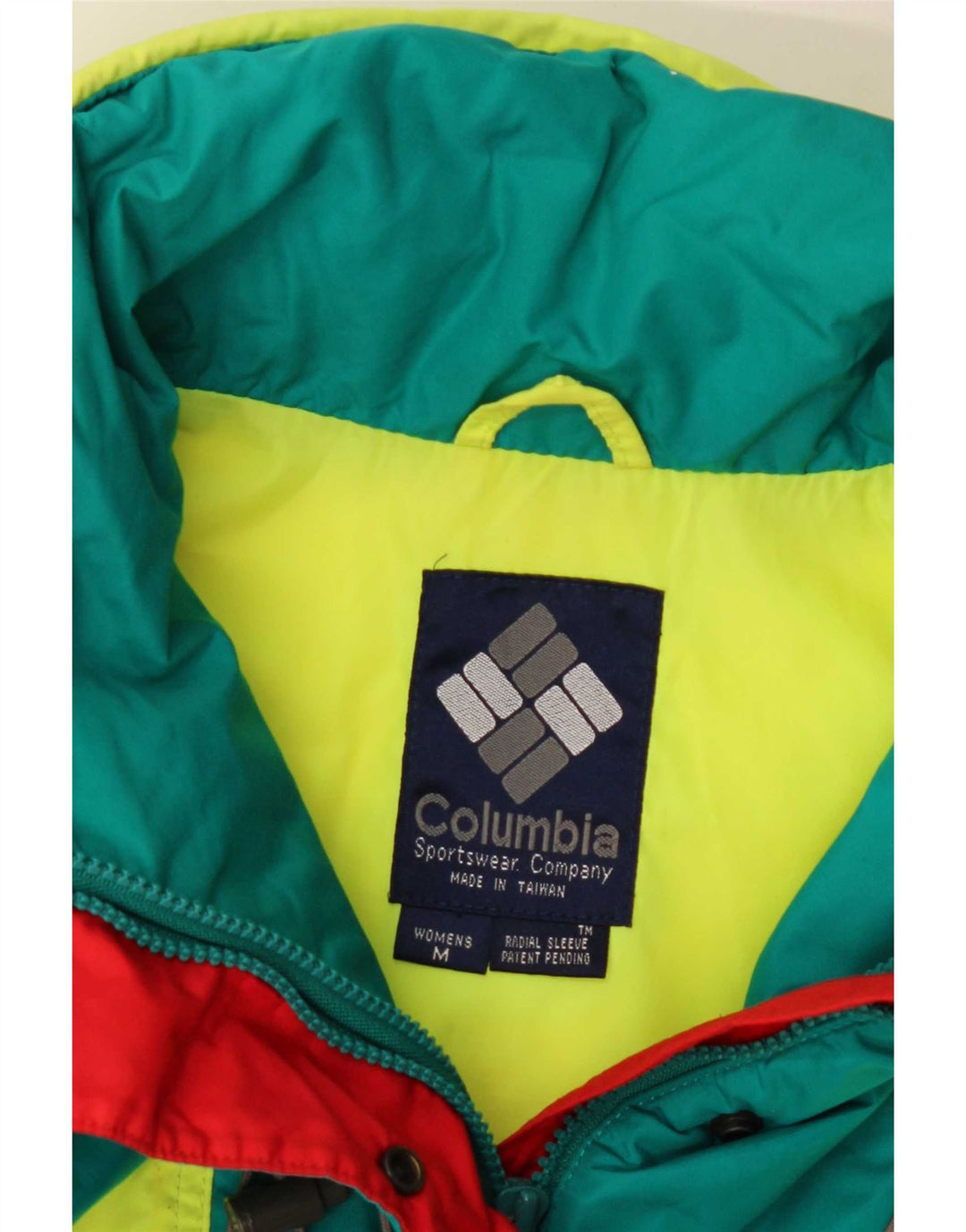 Jachetă de schi Columbia pentru femei supradimensionată UK 14 Medium Green Colorblock