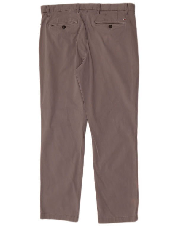 Pantaloni chino drepți pentru bărbați Zara L34 L29 bumbac gri