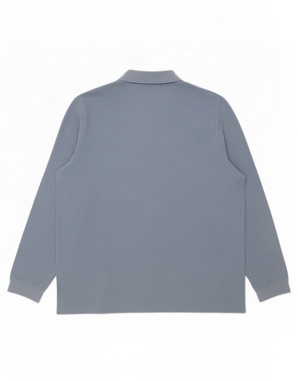 Tricou polo pentru bărbați cu mânecă lungă Lacoste Mărimea 8 3XL Albastru
