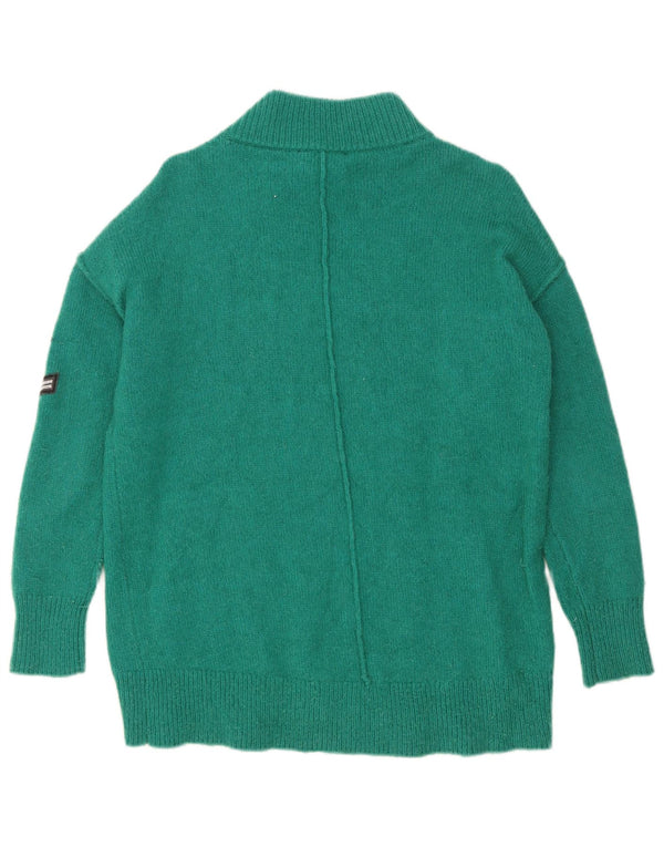 MINT VELVET Pulover cu gât țestoasă supradimensionat pentru femei UK 10 Small Green