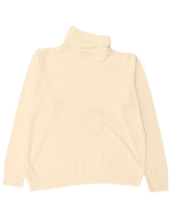 Pulover pentru femei Marks & Spencer cu gât rulat, UK 18 XL, bej acrilic