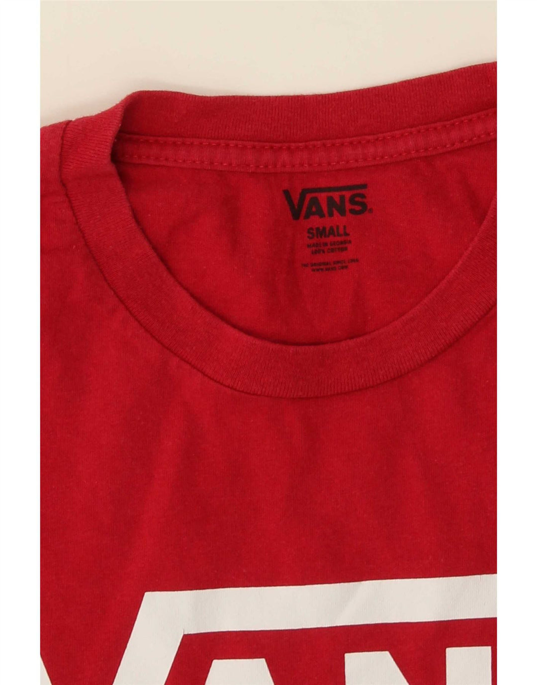 Tricou grafic Vans pentru bărbați Top mic bumbac roșu