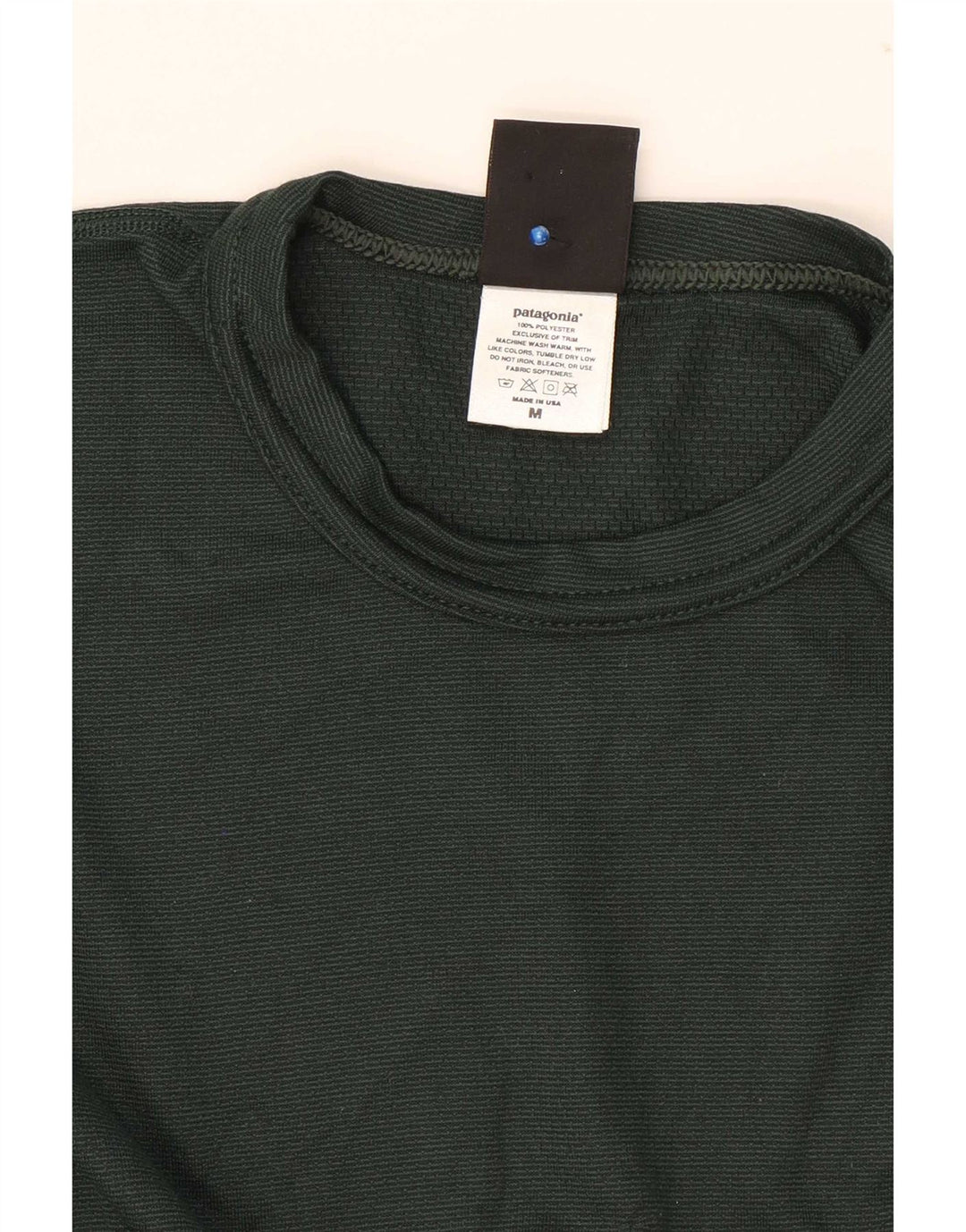 Top pentru bărbați Patagonia cu mânecă lungă, verde mediu, poliester
