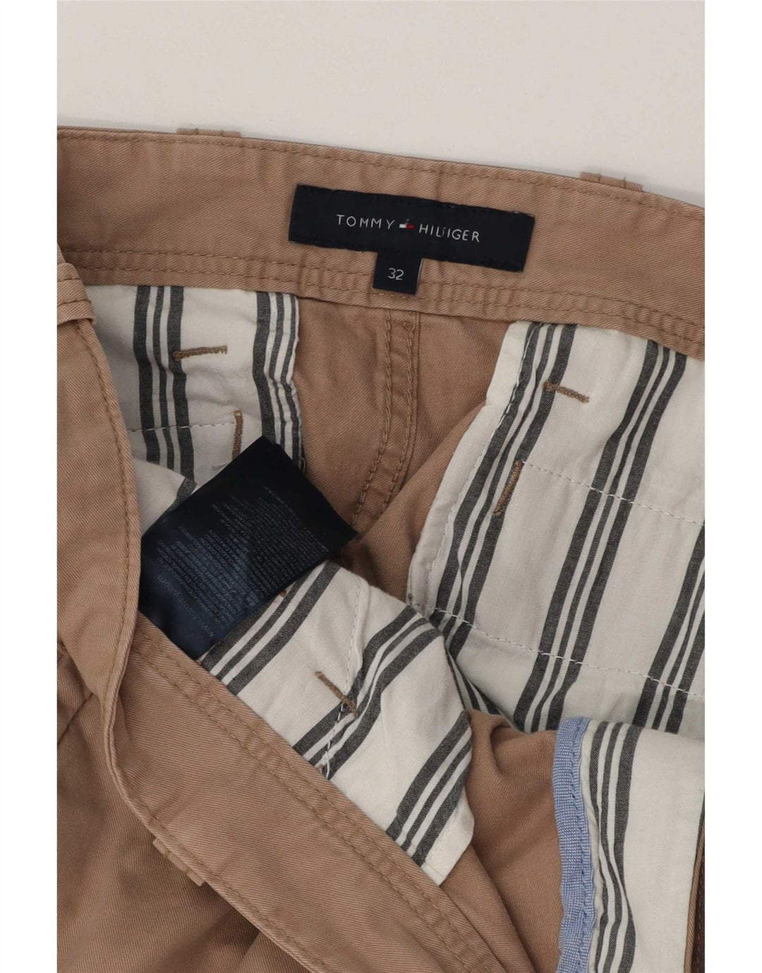 Pantaloni scurți cargo Tommy Hilfiger pentru bărbați W32, bumbac mediu bej