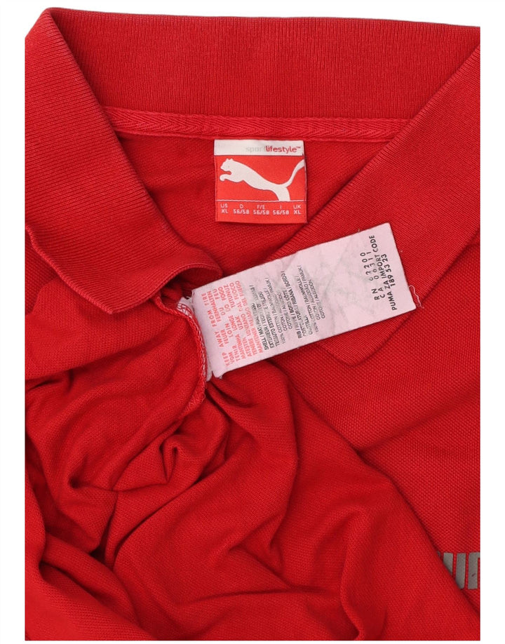 Tricou polo pentru bărbați Puma XL bumbac roșu