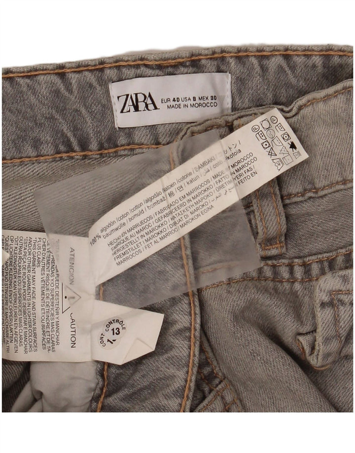 Blugi ZARA pentru femei Cargo cu picioare largi EU 40 Medium W30 L34 Bumbac gri