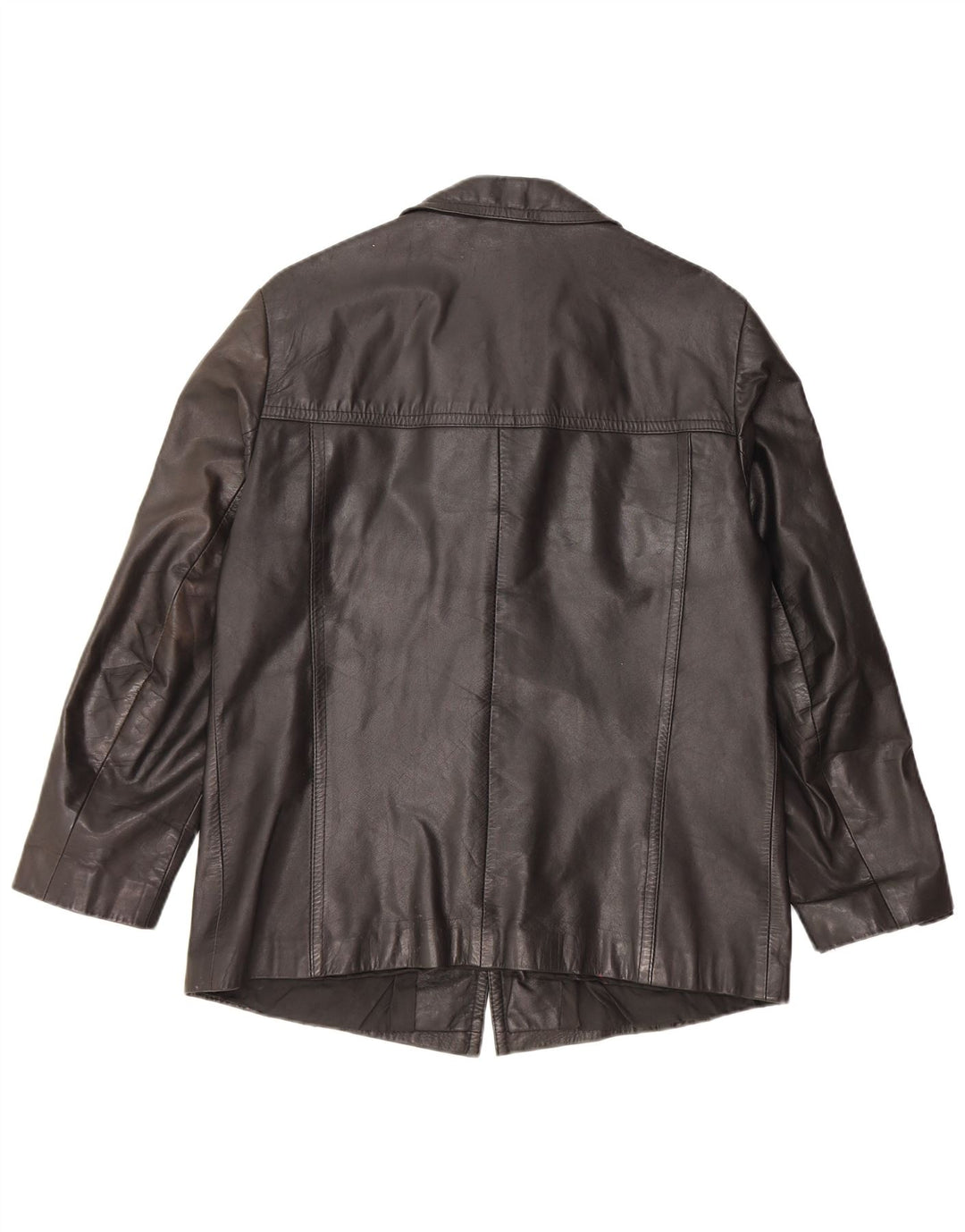Jachetă de piele vintage pentru bărbați UK 38 Medium Black Leather