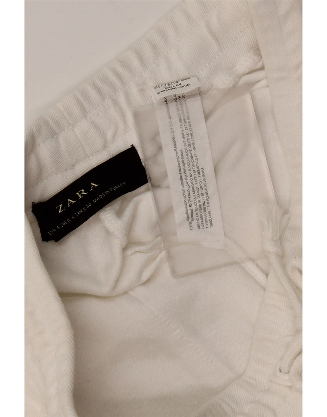 Pantaloni scurți sport pentru bărbați Zara mici, alb, bumbac