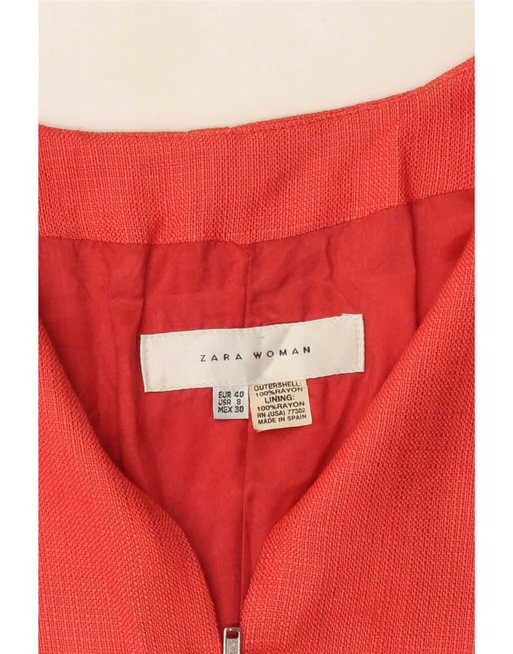 Jachetă Bolero pentru femei Zara cu mâneci 3/4 EU 40, raion roșu mediu