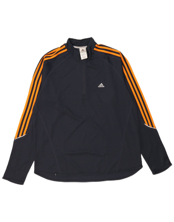ADIDAS Mens Clima 365 Zip Neck Pullover Trening Top XL Bleumarin