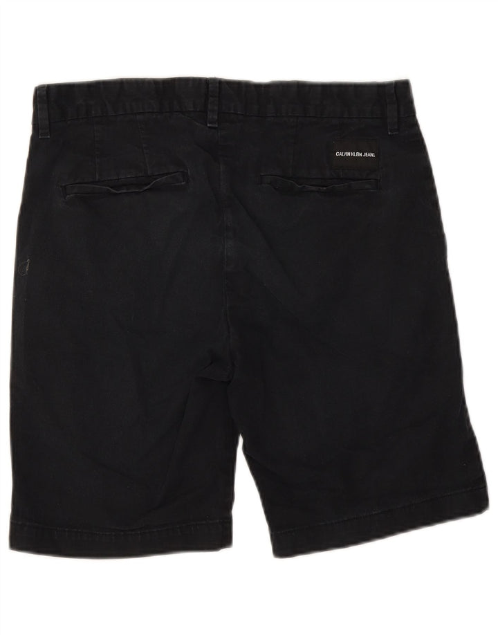 Pantaloni scurți chino pentru bărbați Calvin Klein W30, bumbac albastru bleumarin mediu