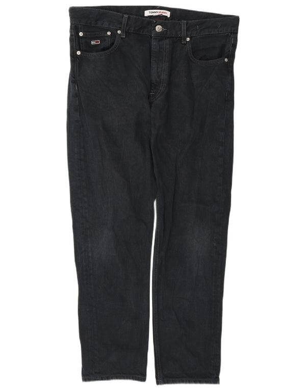 Blugi conici obișnuiți pentru bărbați Tommy Hilfiger W32 L30 bumbac negru
