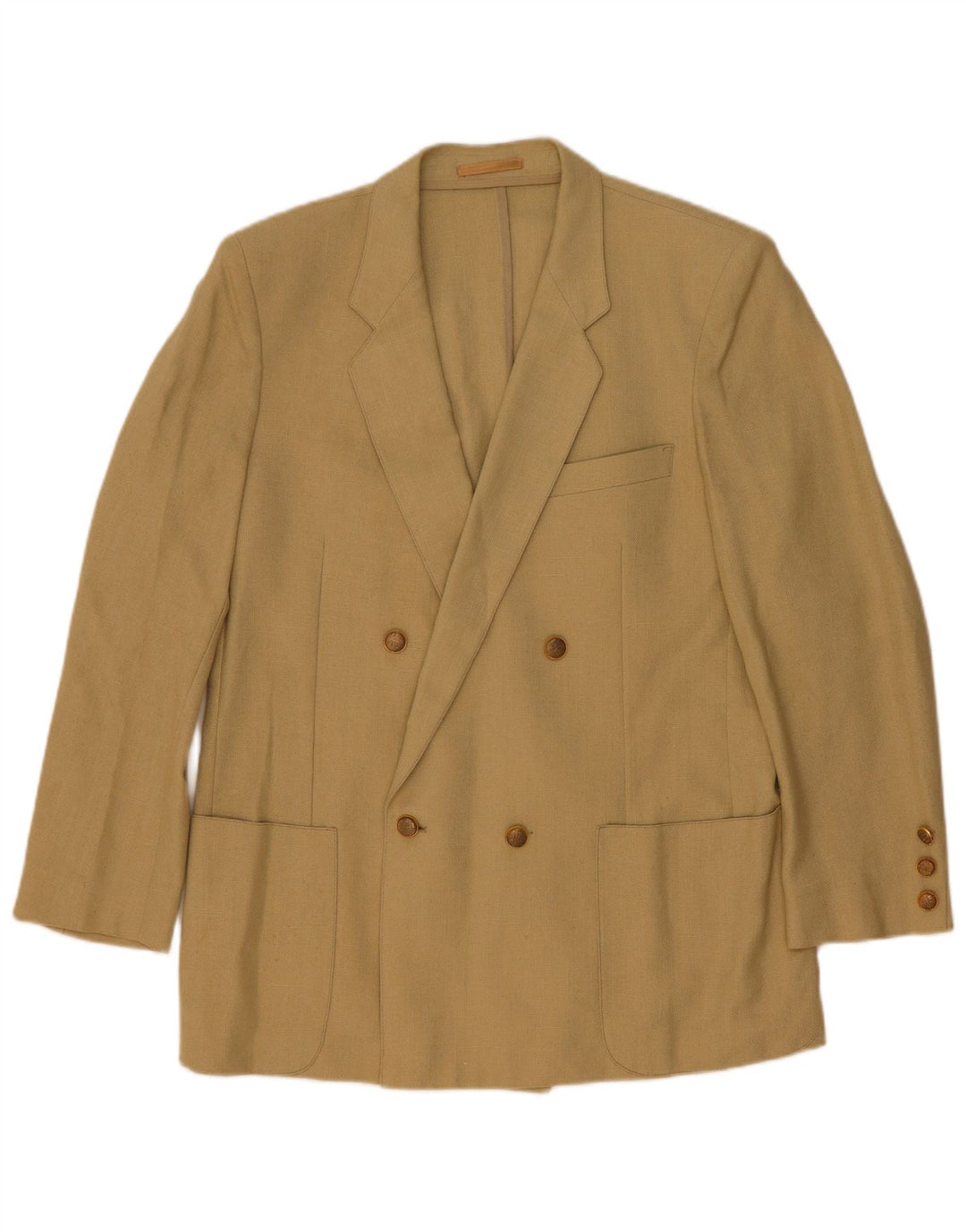 Jachetă vintage pentru bărbați cu două piepturi, UK 44 2XL Bej