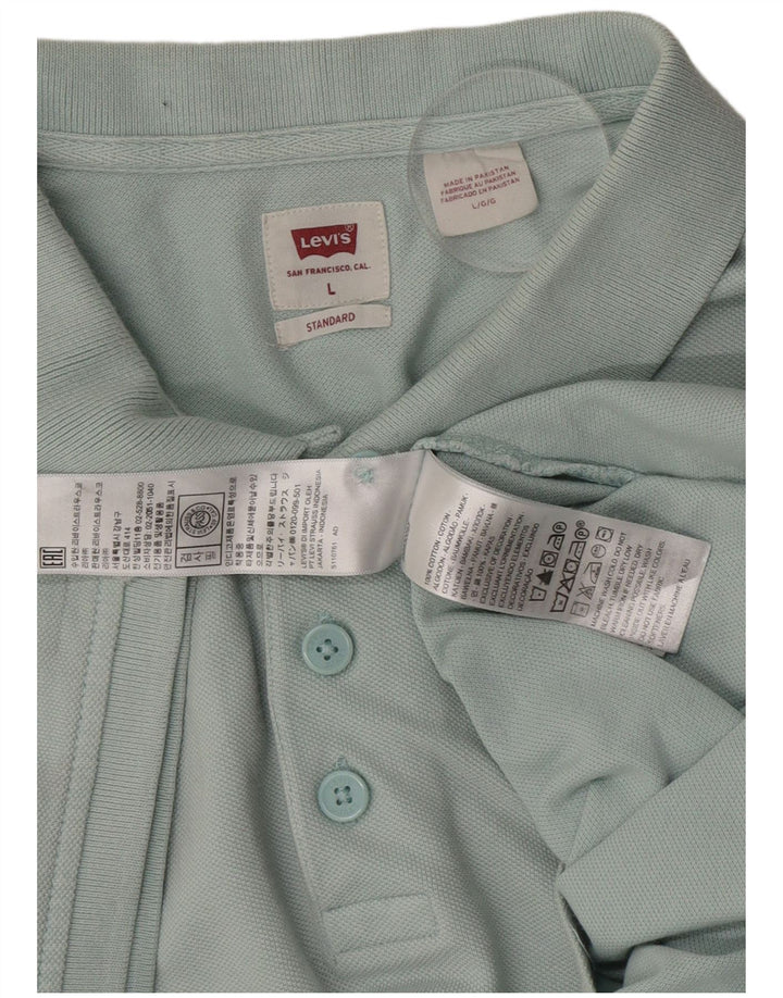 Cămașă polo Levi's Standard Fit, bumbac verde mare