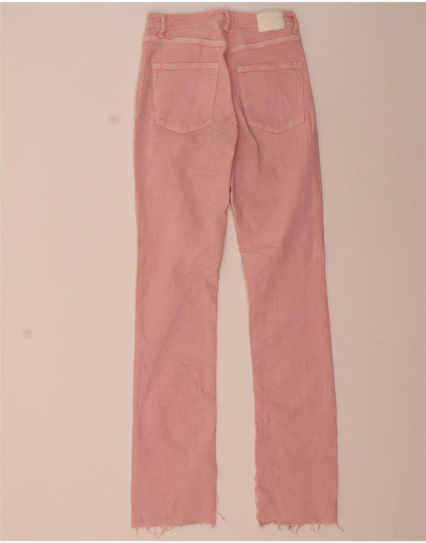 Blugi Slim Femei ZARA EU 36 XS W26 L34 Roz Bumbac