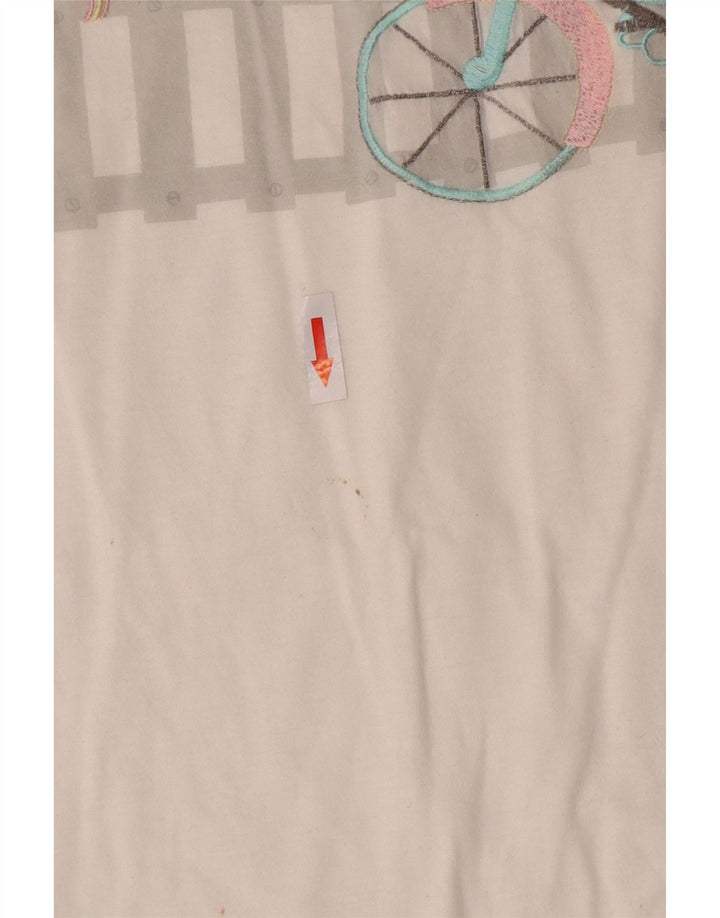 Tricou grafic vintage pentru femei Top IT 44 bumbac alb mediu