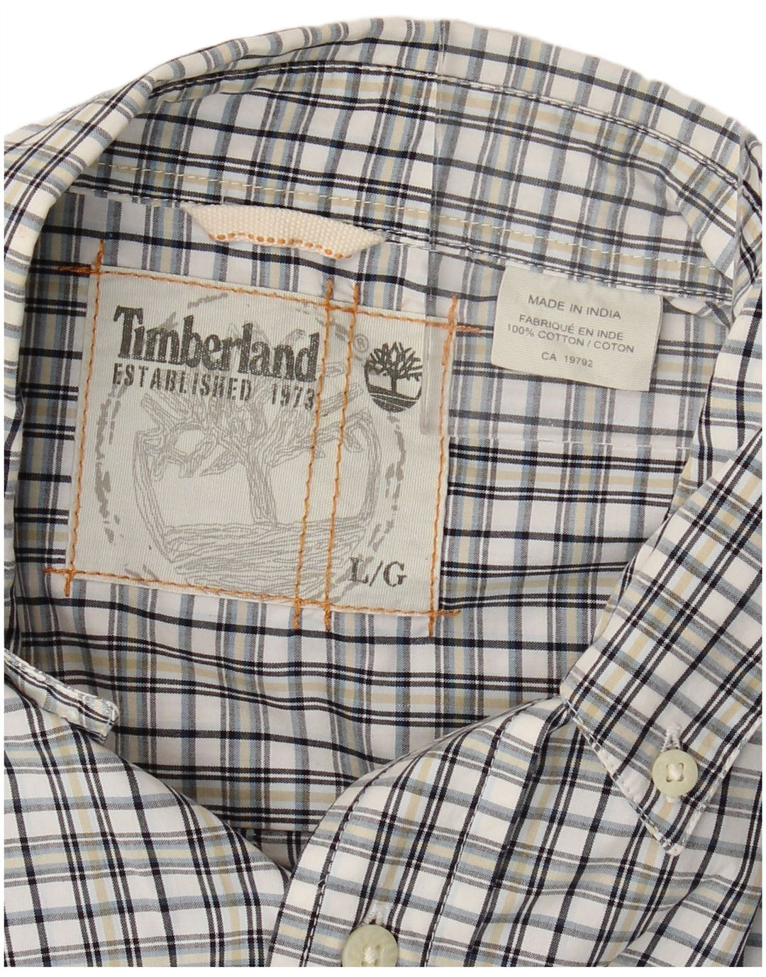 Cămașă pentru bărbați Timberland, mare, alb, din bumbac