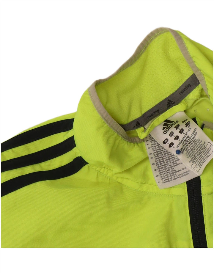 Jachetă de top pentru alergare Adidas pentru bărbați, poliester galben mic