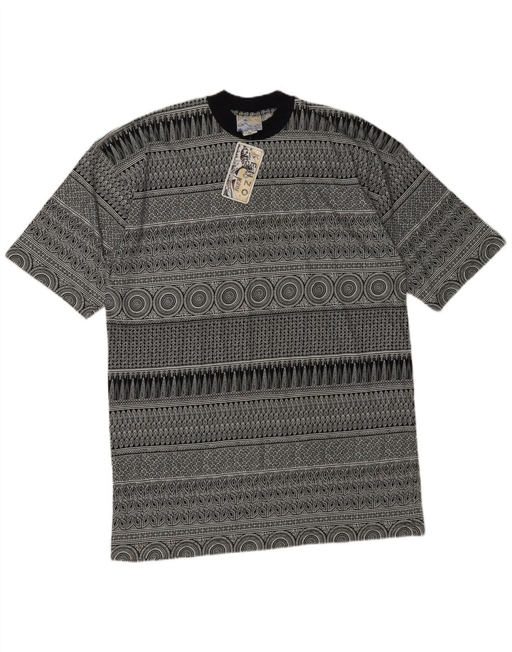 Tricou Kenzo pentru bărbați cu model abstract Top 2XL gri, bumbac geometric, de designer
