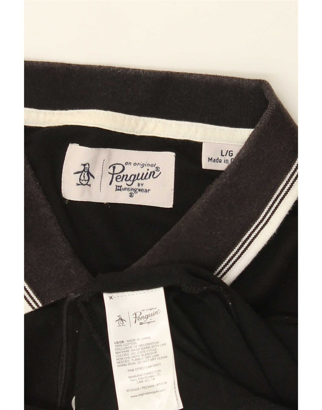 Tricou polo pentru bărbați Penguin, mare, negru, bumbac