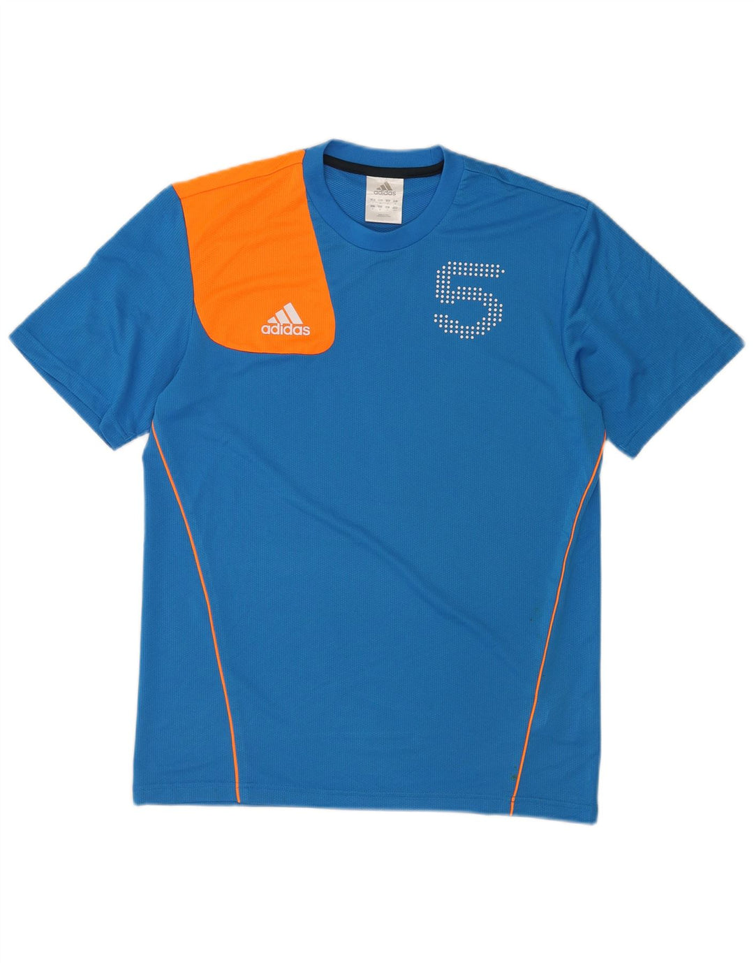 Tricou grafic pentru bărbați Adidas Top Mediu Albastru Poliester Bloc de culoare