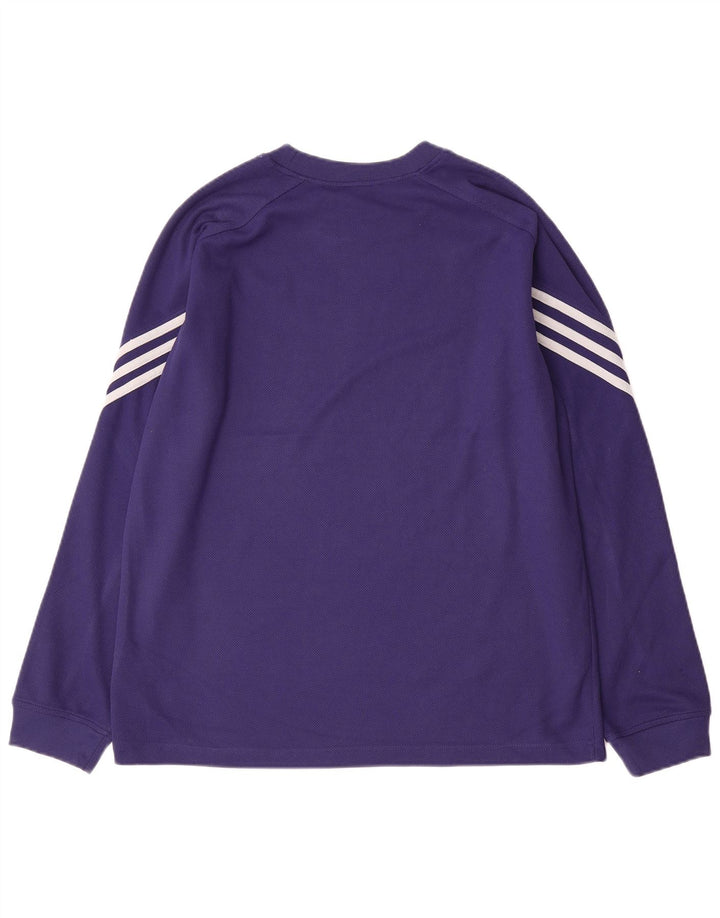 Top pentru bărbați Adidas cu mânecă lungă, poliester violet mediu