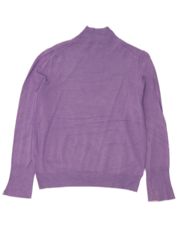 Pulover cu gât țestoasă pentru femei Zara UK 14 Viscoză mare violet
