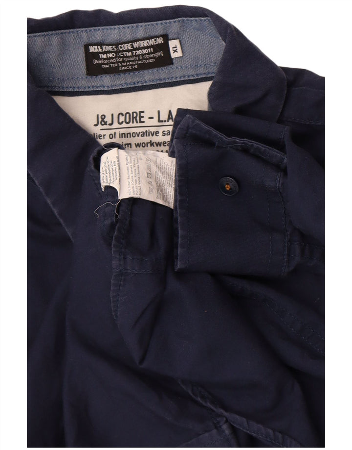 Cămașă Jack & Jones pentru bărbați XL, bumbac bleumarin